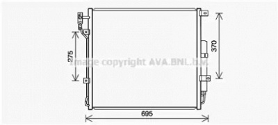 AVA QUALITY COOLING au5227d -  Конденсатор, кондиционер